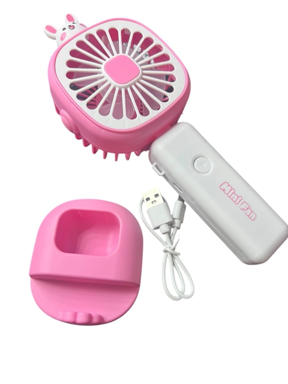 💥Power Pink or Power Purple - Bunny Mini USB Handheld Fan - Picture 3 of 12